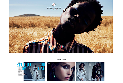 Website carolin-herling.com, Grafik- und Webdesign DIRRIGL DESIGN