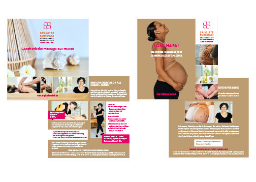Flyer Brigitte Bornholt, Grafik- und Webdesign DIRRIGL DESIGN