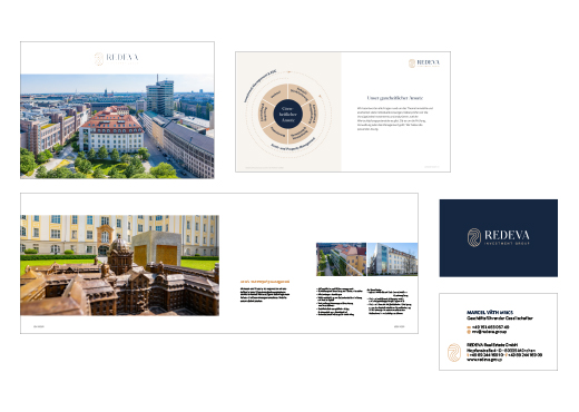 Corporate Design redeva.group, Grafik- und Webdesign DIRRIGL DESIGN