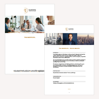 Trainerprofile, Marketingtool, Grafik- und Webdesign · DIRRIGL DESIGN