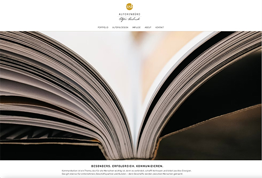 Website Autorenbuero.de, Grafik- und Webdesign DIRRIGL DESIGN