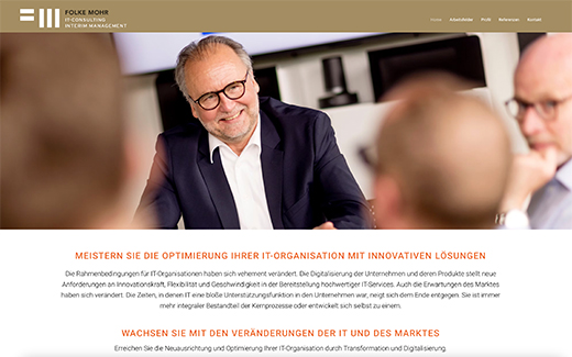 Website folke-mohr.de, Grafik- und Webdesign, DIRRIGL DESIGN